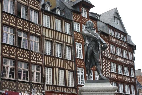 Rennes' half-timbered homes.  Photos by Richard Varr